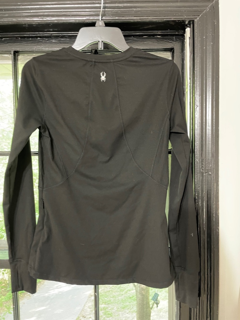 Spider active women’s long sleeve workout shirt black small